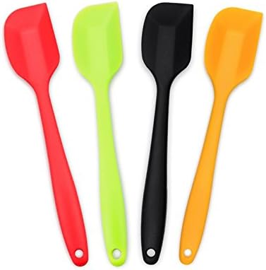 Silicone Spatula, Heat-Resistant Spatulas, Non-stick Rubber Spatulas with Stainless Steel Core -4-piece Set