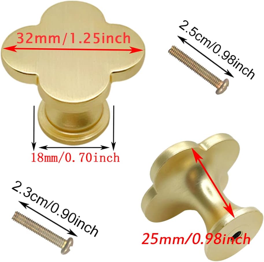 Knob Handles, Door Knobs, Pull Handles, Drawer Handles -Pack of 6 pcs