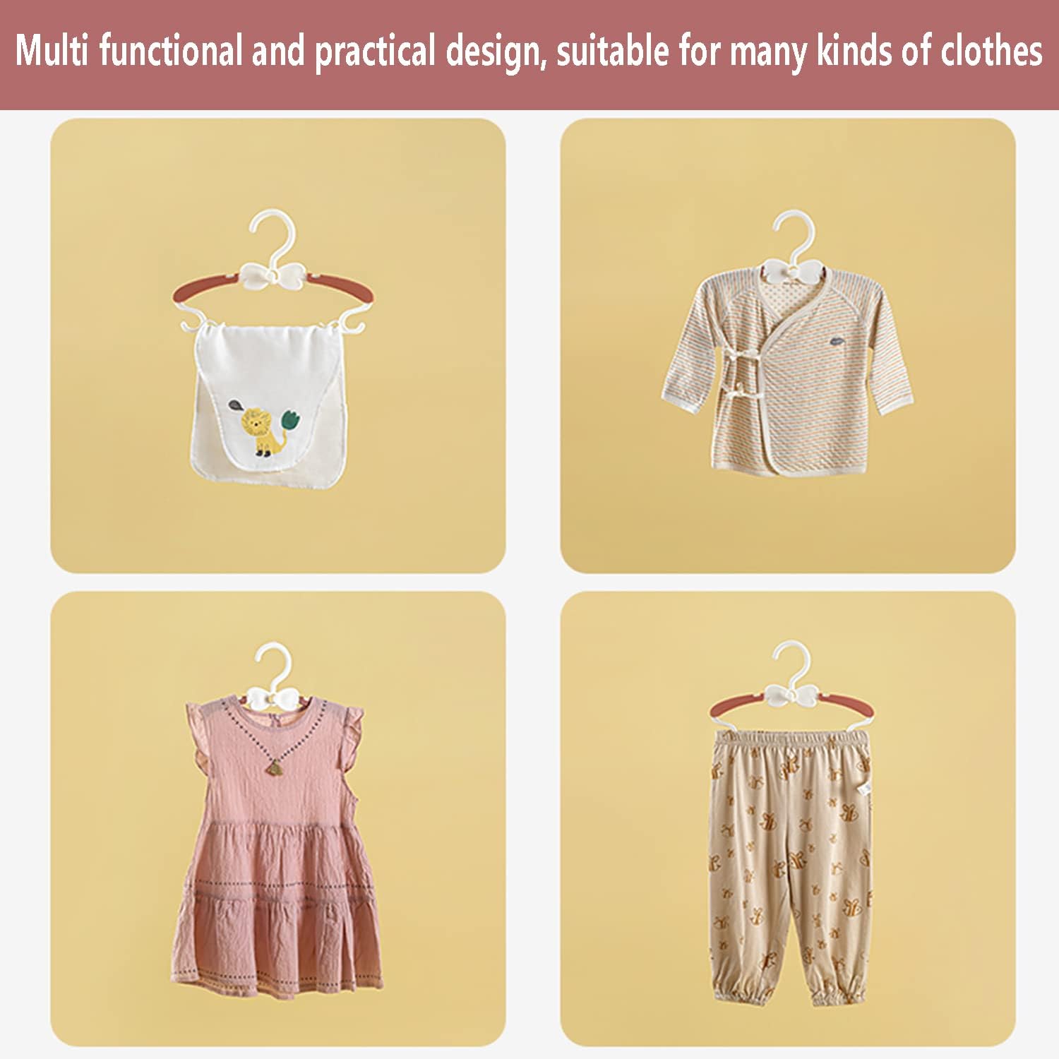 Baby Hangers, Baby Clothes Hangers, Adjustable Baby & Kids Hangers, Hangers -Pack of 20