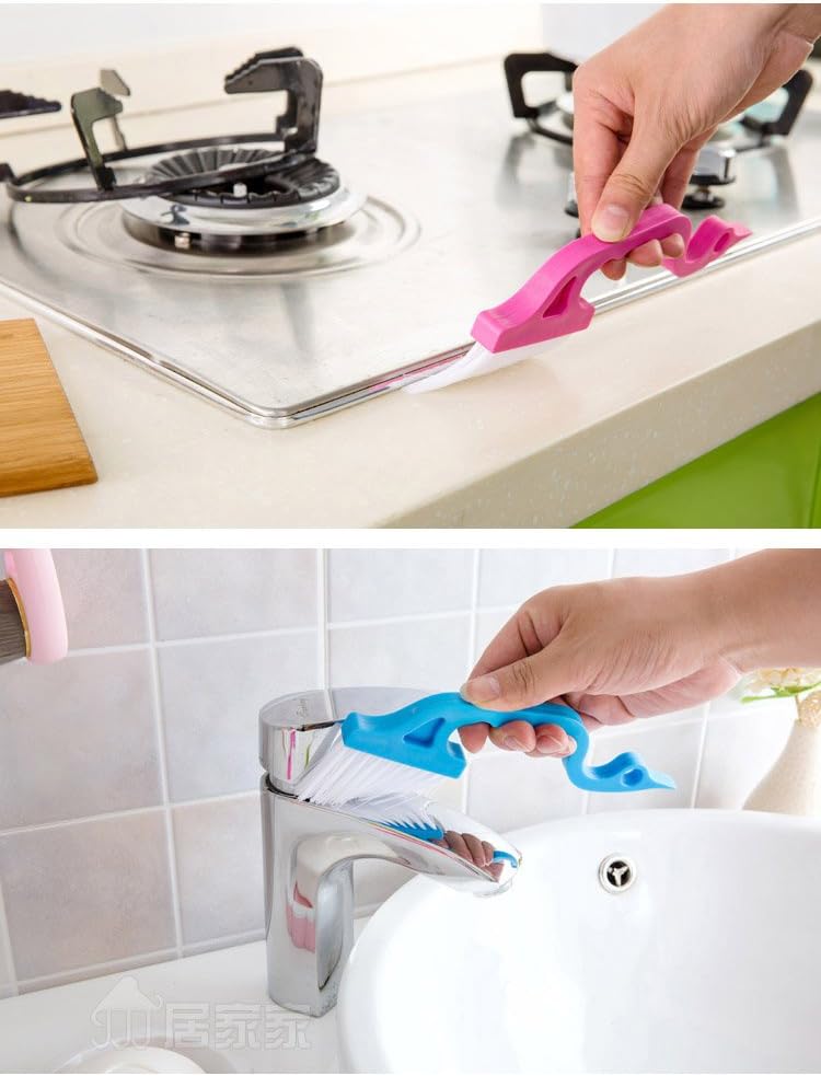 Hand-held Groove Gap Cleaning Tool, Cleaning Brush, Door Window Cleaning Brush, Kitchen Cleaning Brushes -2Pcs