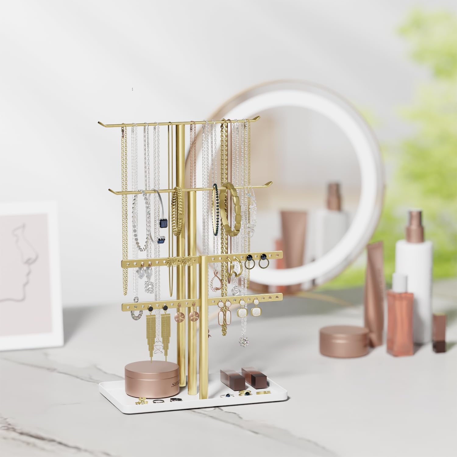 Jewelry Stand, Jewlery Holder, Jewlery Organizer, Jewelry Hanger-14.5