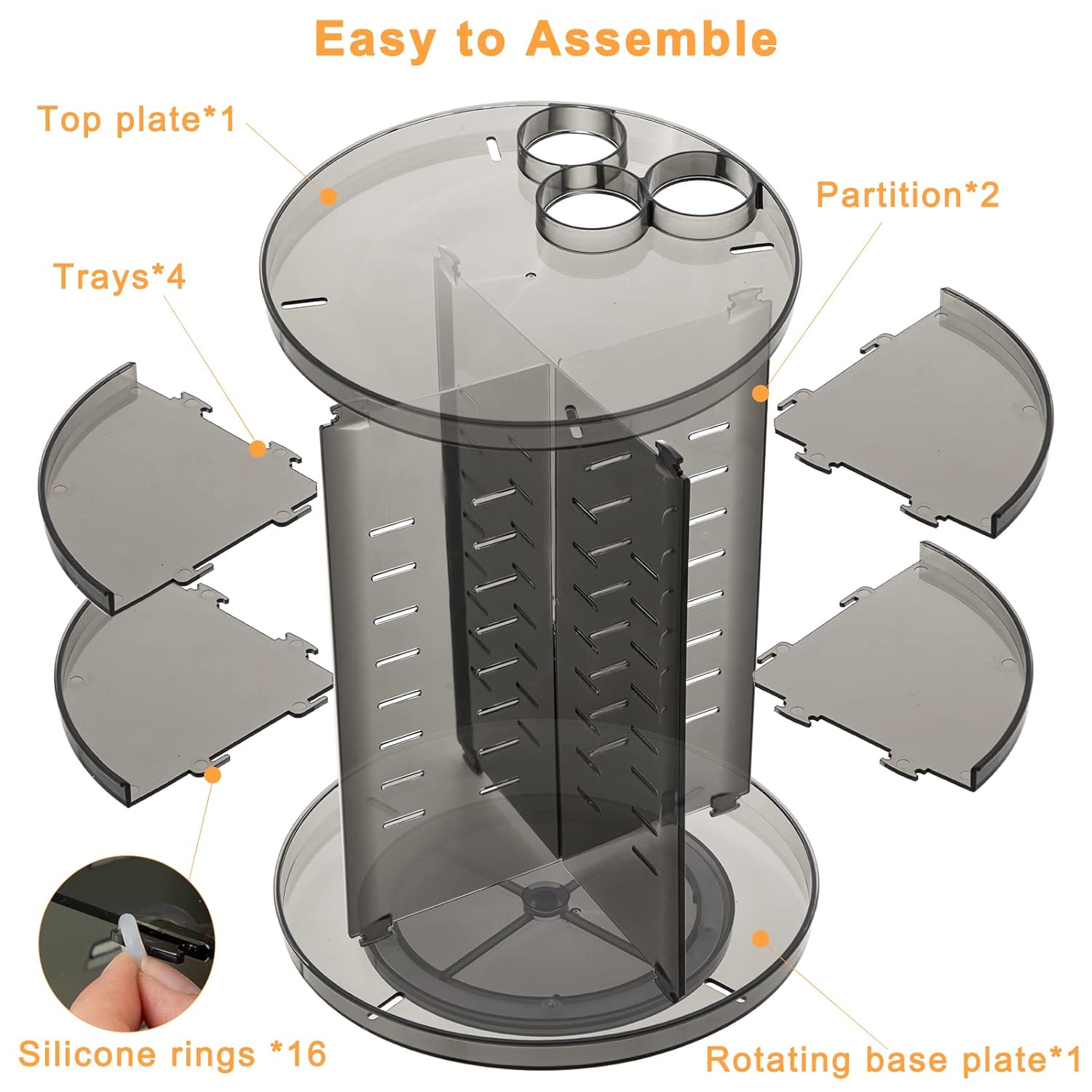 Rotating Makeup Organizer, Adjustable Layers Spinning Organizer, Cosmetic Display Case, Multi-Function Storage Carousel, Makeup Organizer, Makeup Holder, Makeup Stand