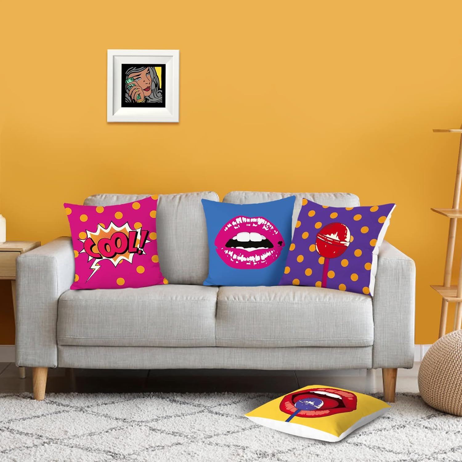 Pillow Covers, Decorative Pillow Cases, Soft Velvet Cushion, Covers for Sofa Couch -18 x 18 Inch (Set of 4)