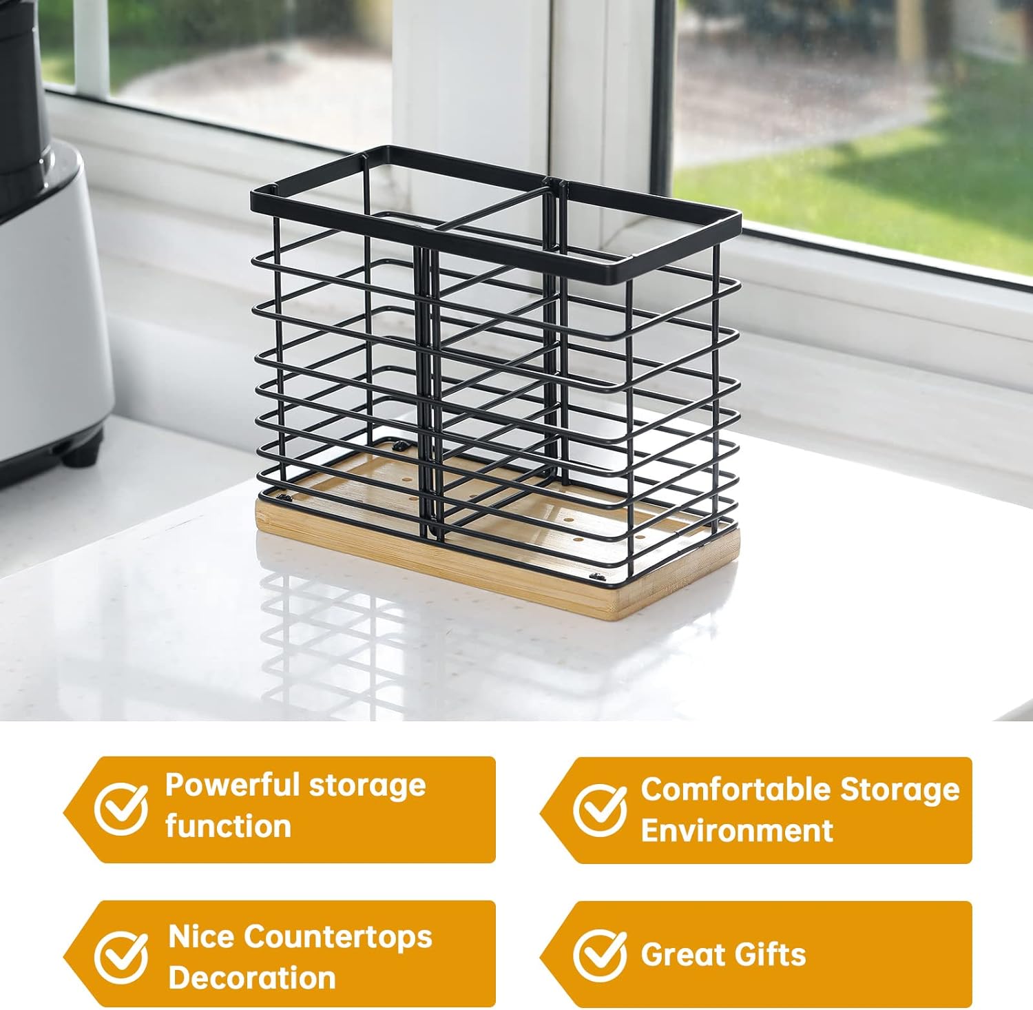 Utensil holder for Kitchen Counter, Cooking Utensil Holder, Utensil Organizer -5.2