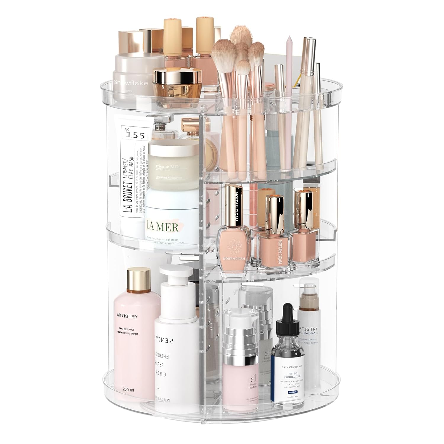 Rotating Makeup Organizer, Adjustable Layers Spinning Organizer, Cosmetic Display Case, Multi-Function Storage Carousel, Makeup Organizer, Makeup Holder, Makeup Stand