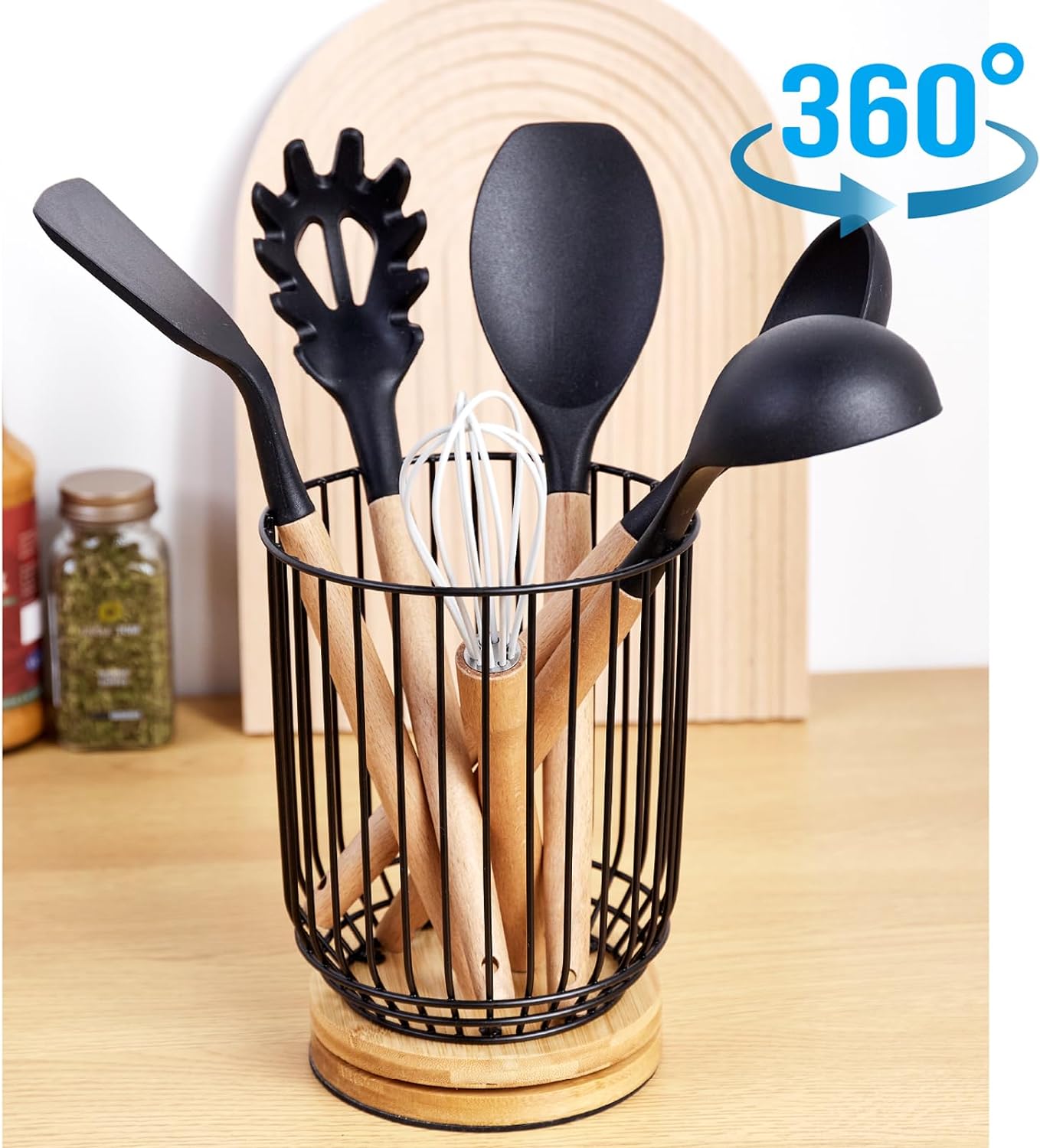 Utensil holder for Kitchen Counter, Cooking Utensil Holder, Utensil Organizer -5.2