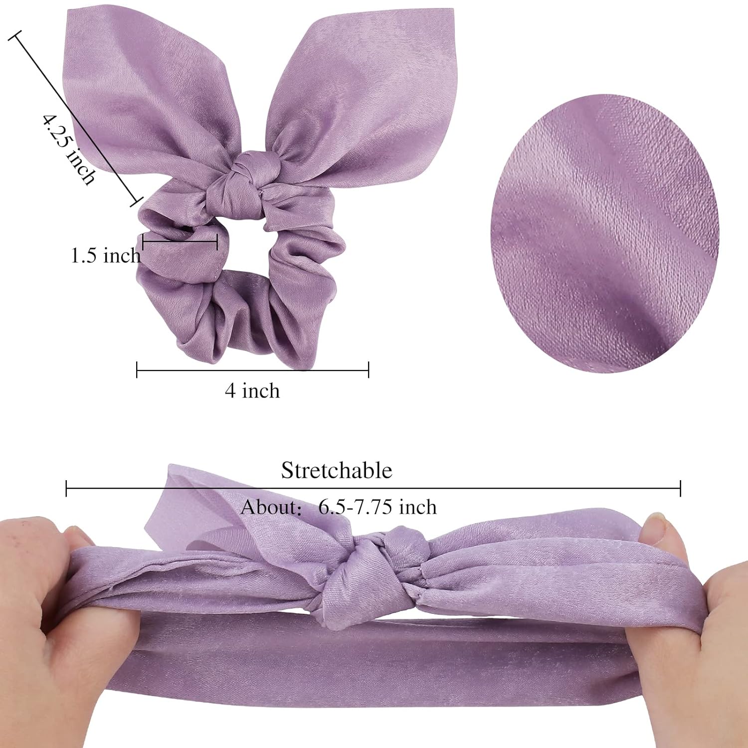 Scrunchies, Hair Ties , Scrunchies for Girls, Hair Scrunchies, Satin Scrunchies, Ponytail Scrunchies -20 Pcs