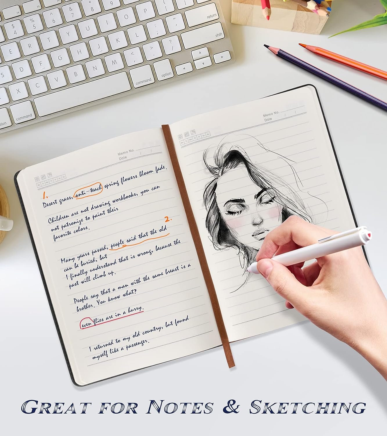 Journal Notebook for Women, Men, Journals for Writing, Travel, Business, Work & School, College - 256 Pages A5 Hardcover