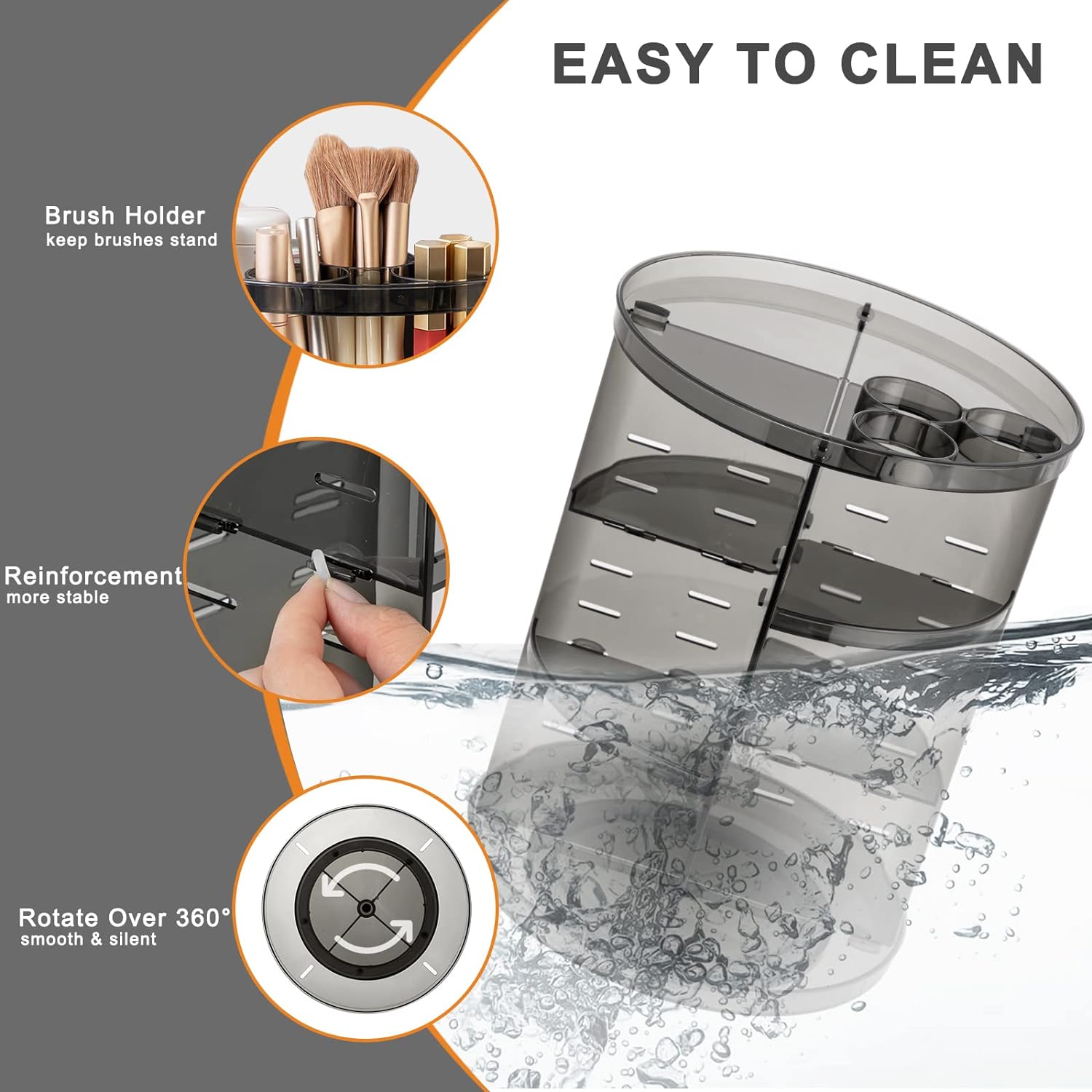 Rotating Makeup Organizer, Adjustable Layers Spinning Organizer, Cosmetic Display Case, Multi-Function Storage Carousel, Makeup Organizer, Makeup Holder, Makeup Stand
