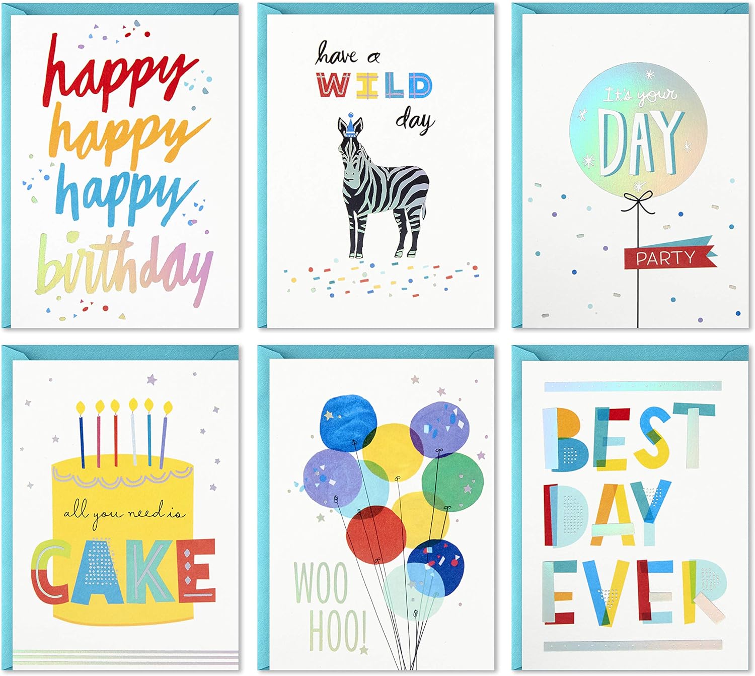 Birthday Cards Assortment, Birthday Card with Envelope -Pack of 20