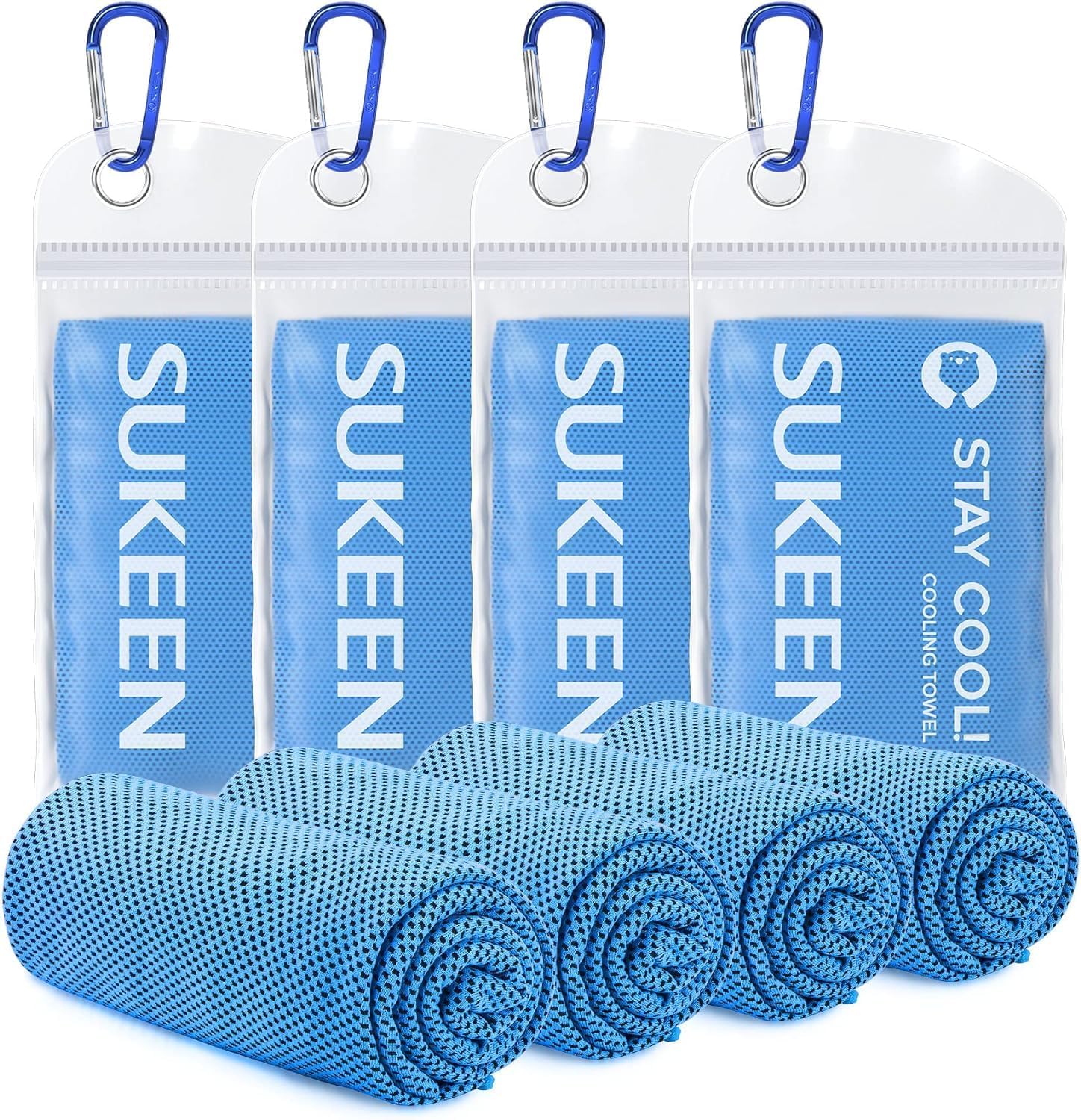 Cooling Towel, Ice Towel, Soft Breathable Chilly Towel, Microfiber Towel, Workout Towels -Pack of 4 (40