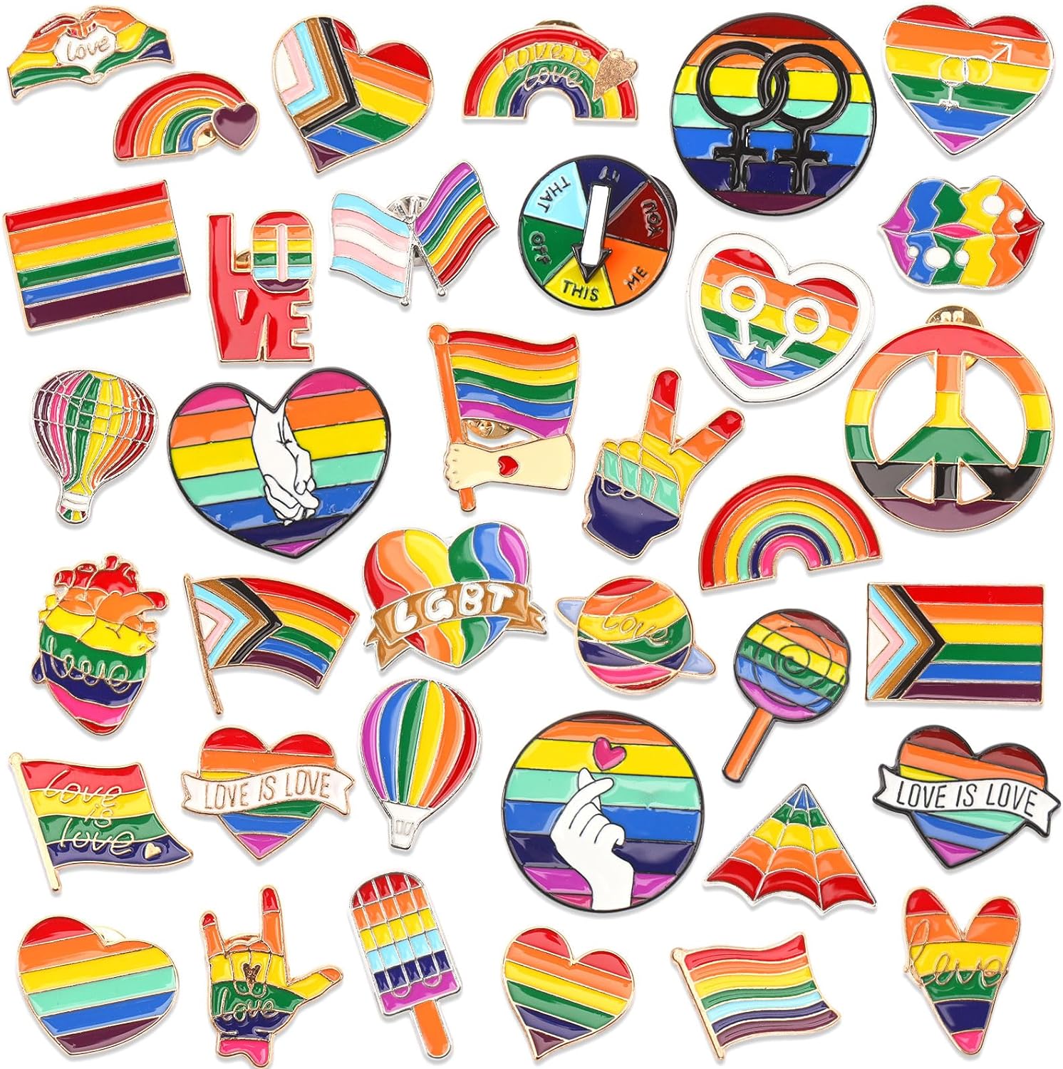 Enamel Pins, Enamel Brooches Set, Brooch Button for Backpack, Bags, Hat, Jacket -36 PCS