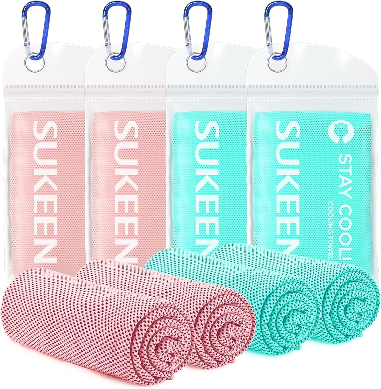 Cooling Towel, Ice Towel, Soft Breathable Chilly Towel, Microfiber Towel, Workout Towels -Pack of 4 (40