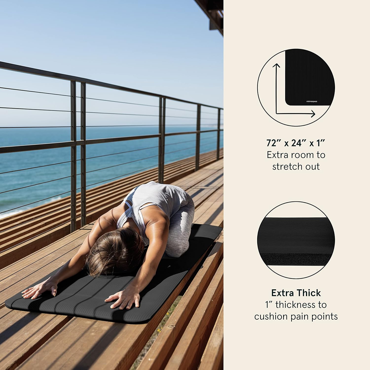 Yoga Mat, Non Slip Exercise Mat, Exercise Mat, Play Mat -1