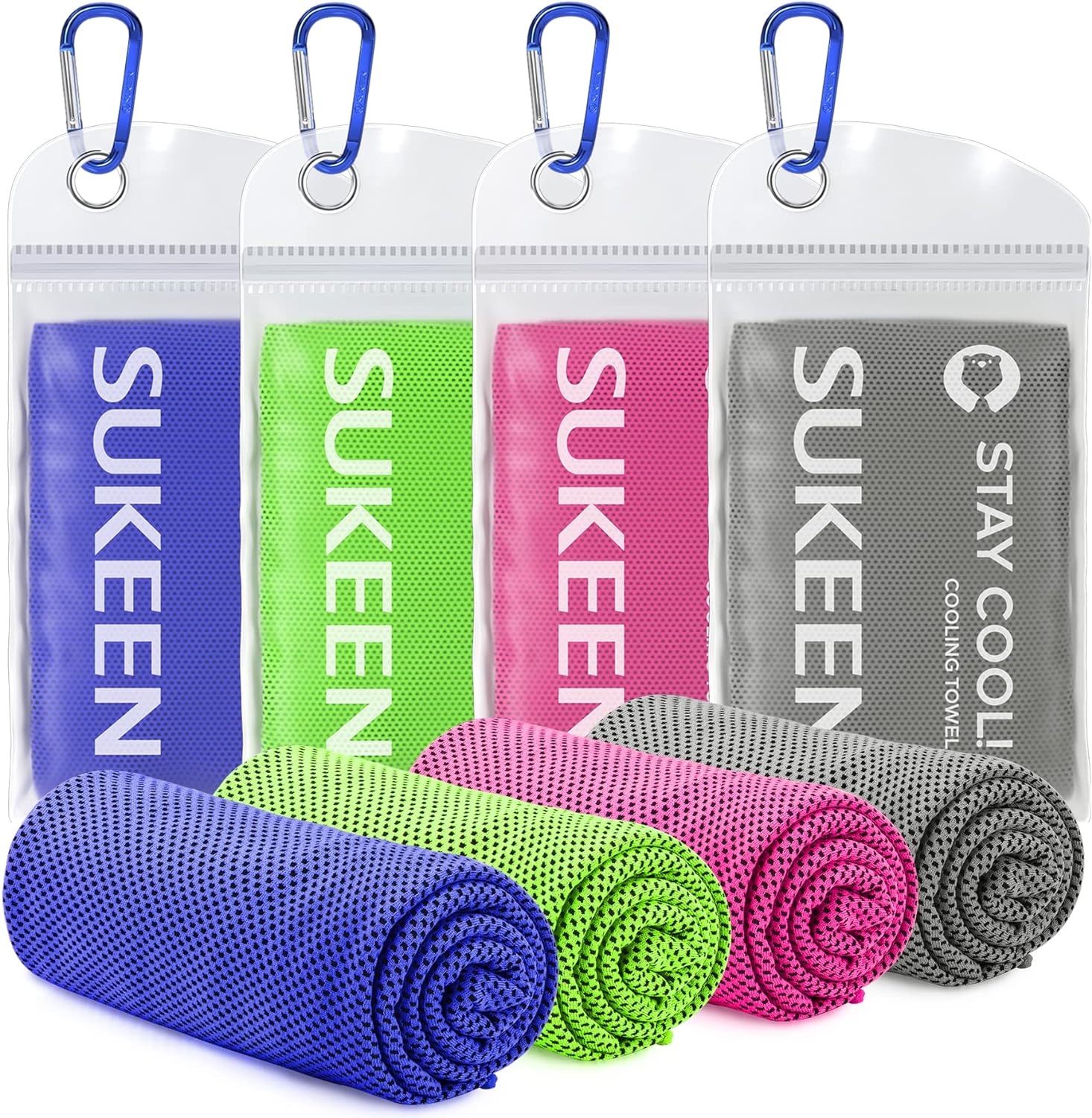 Cooling Towel, Ice Towel, Soft Breathable Chilly Towel, Microfiber Towel, Workout Towels -Pack of 4 (40