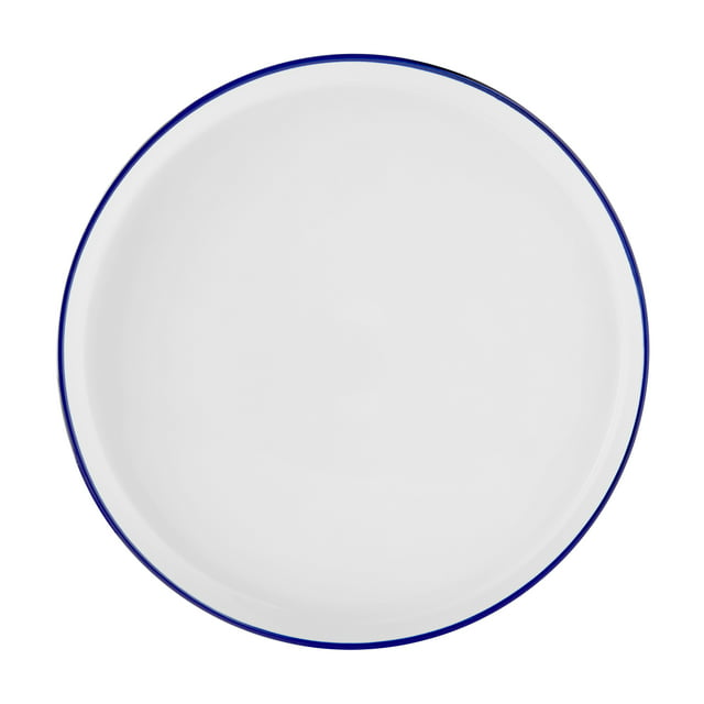 Blue Rim Stoneware Dinnerware Set -12 Pcs